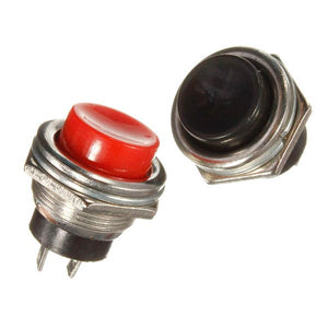 3A 125V Momentary Push Button Switch OFF-ON Horn Plastic Red Black