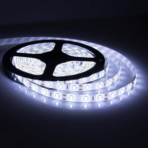 5M 300 LED Waterproof Strip Rope Light with Power Adapter DC Connector - White
