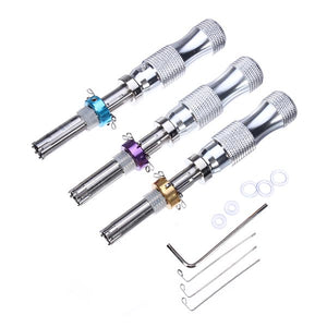 DANIU 3Pcs Tubular 7 Pins Lock Pick Tool Locksmith Tool Lock Pick Set