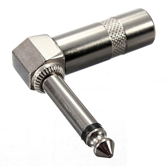 6.3mm 1/4 Inch Right Angle Jack Plug Connector Male Audio Microphone