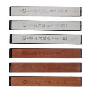 6Pcs 180# 400# 800# 1500# 2000# 3000# Oil Stone Edge Sharpener Stone