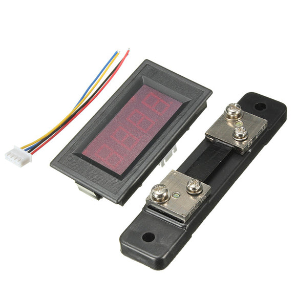 DC 50A Digital LCD Display LED Panel Ammeter Amp Ampere Meter