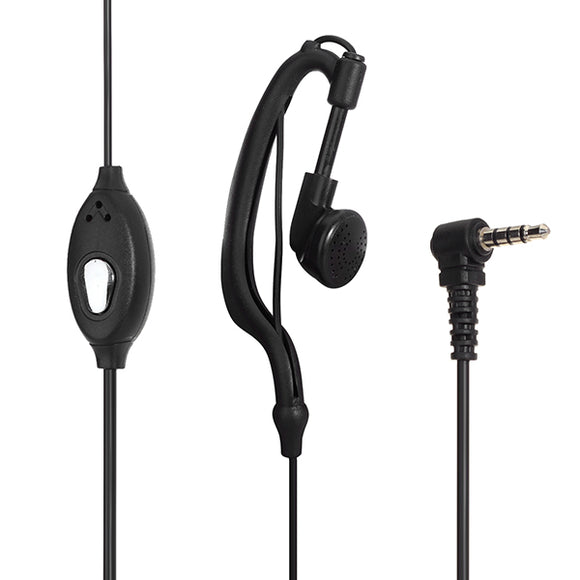 3.5mm Hands Free Earphone for Zastone ZT-2R Walkie Talkies Black