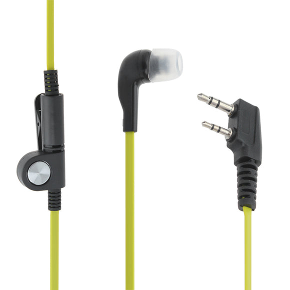 2.5mm In-Ear Earphones for K-Connector Walkie Talkie Green + Black