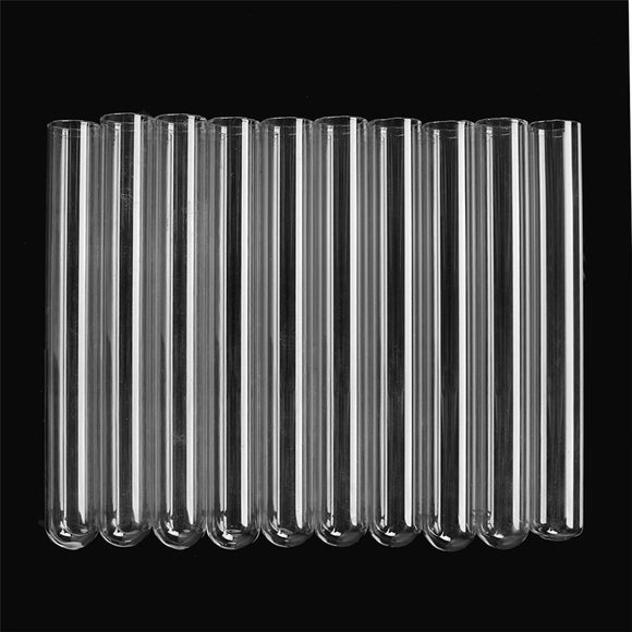 10Pcs 20x150mm Borosilicate Glass Test Tube Tubing Blowing Pyrex Tubes 38mL