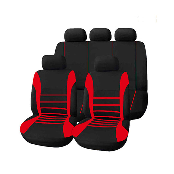 9 Pcs/Set Universal Car Seat Covers Cushion Headrest Cover Protective Front&Rear Seat Protectors Full Set Washable