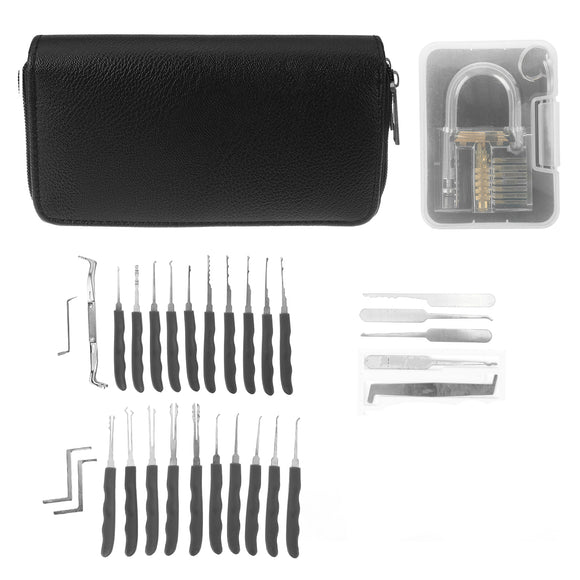 30Pcs Lock Training Skill Set Clear Practice Padlock Tools Locks Key Kits