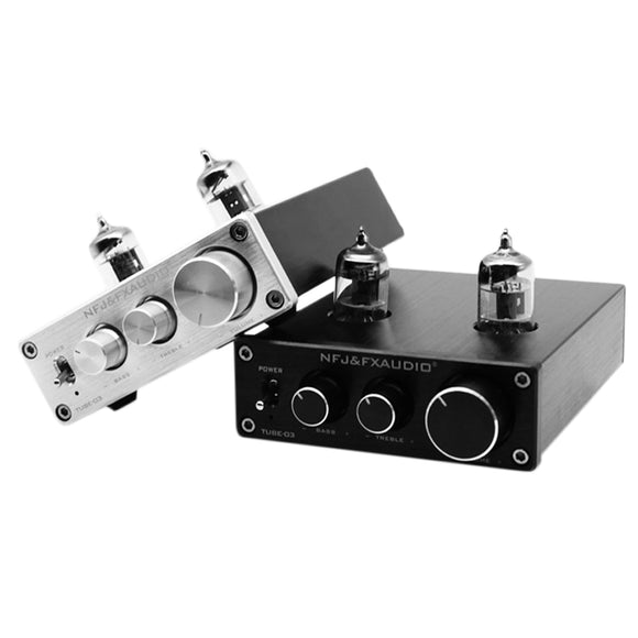 FX-Audio TUBE-03 MINI Bile Preamp Tube Amplifier Buffer HIFI Audio Preamplifier Treble Bass Adjustme