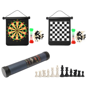 2 in 1 36*31cm Chess Set Magnetic Dart Board Outdoor Travel Family Entertainment Chess Dart Game