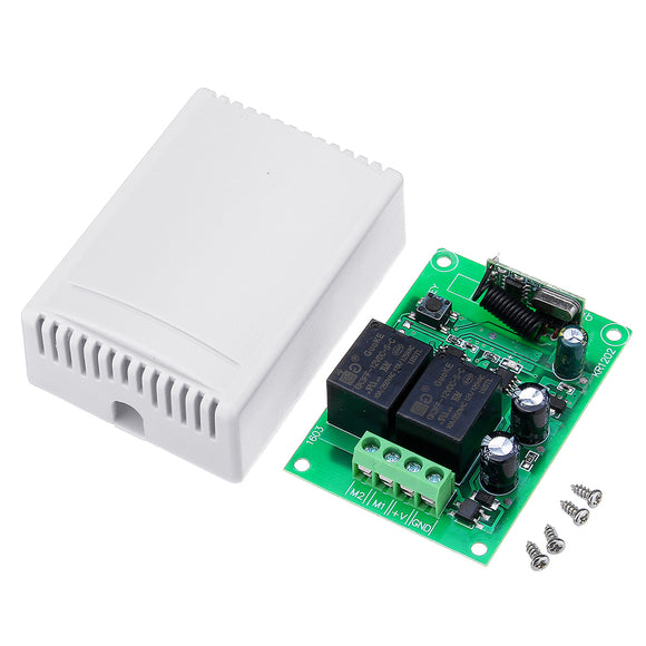 DC12V 2 Channel  Remote Control Switch Relay Module DC Motor Reversing Controller