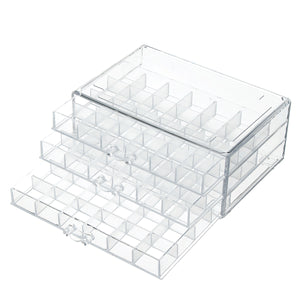 72 Grids Nail Tips Empty Nail Art Tools Storage Box Display Stand Jewelry Box