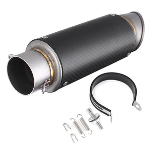 61mm Carbon Style Universal Motorcycle ATV Exhaust Muffler Pipe