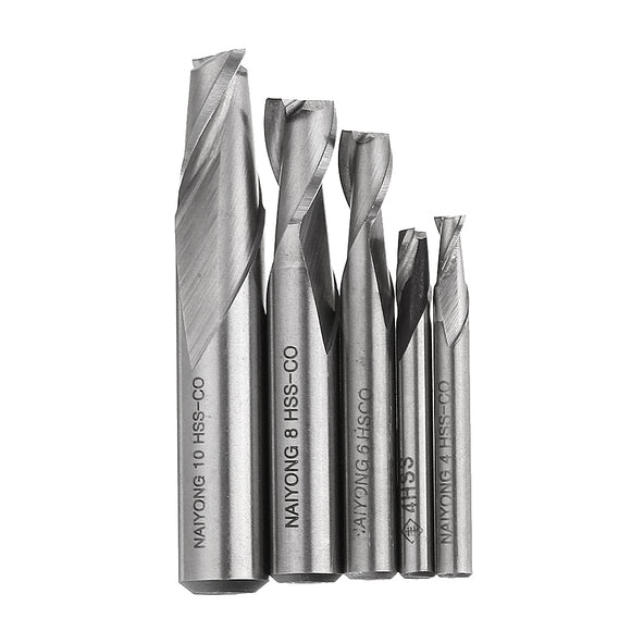 Drillpro 3-10mm Straight Shank End Mill Cutter 3/4/5/6/7/8/9/10mm Milling Cutter