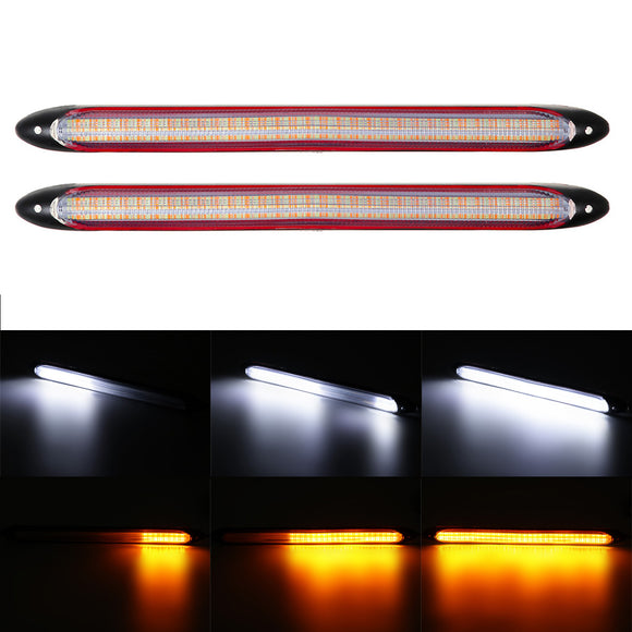 2PCS 12V Car LED Daytime Running Turn Signal Light DRL Scan Waterproof Universal