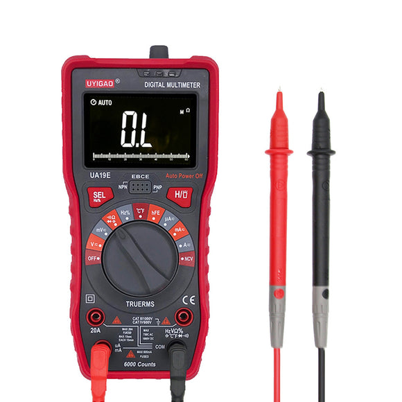 UYIGAO UA19E High-precision Handheld Multimeter Multi-function 360 VR Screen Digital Electrician with Analog Bar Multimeter