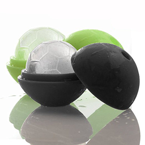 KCASA Creative Soccer Ice Cubes Tray Reusable Silicone Ice Mold Whisky Ice Ball  Kitchen Bar Tools