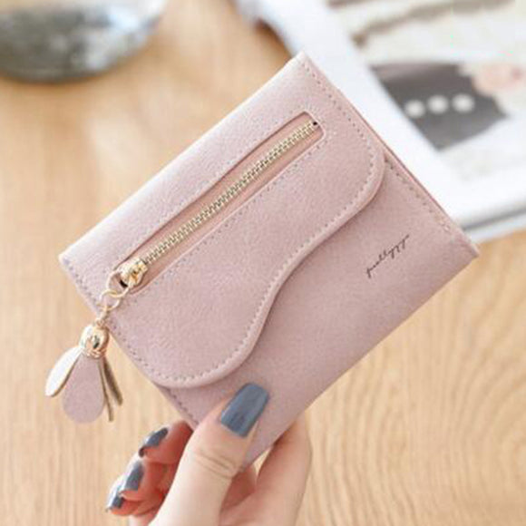 Bi-fold Stylish PU Leather Small Wallet Purse For Women