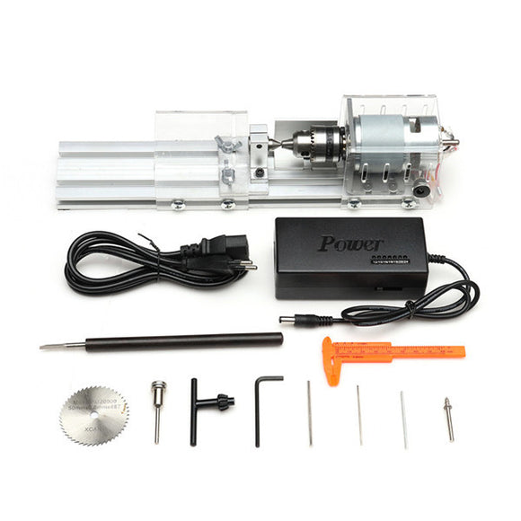Mini Lathe Bead Machine Woodworking Rotary DIY Tool for Grinding Cutting Drilling