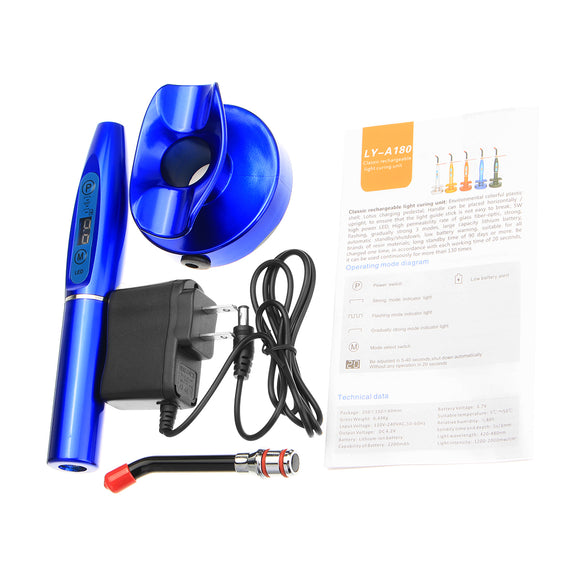 7W 1500mW Dentist Dental Cordless Wireless LED Cure Curing Light Lamp Machine Dental Tools