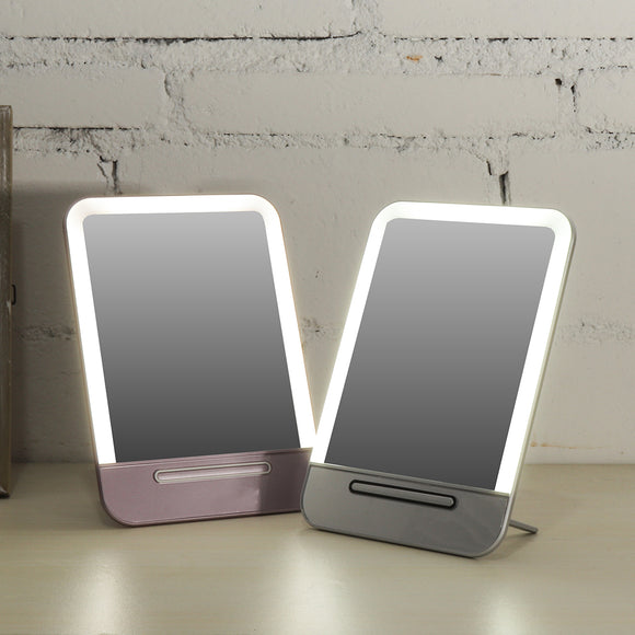 LED Cosmetic Mirror Rechargeable Adjustable Touch Screen Pad Makeup Mirror Tools