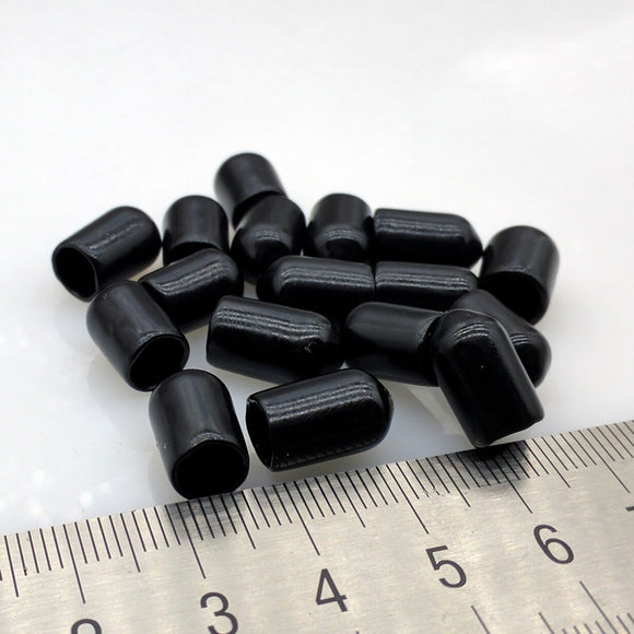 6mm Black Protective Cover Rubber Covers Dust Cap for SMA Connector Metal Tubes