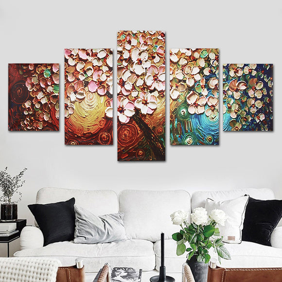 5Pcs Flower Tree Abstract Canvas Print Paintings Pictures Art Home Decor Unframed