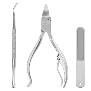 Y.F.M 3 In 1 Ingrown Toenails Nipper Clipper File Lifter Cutter Kit Stainless Steel Paronychia Care