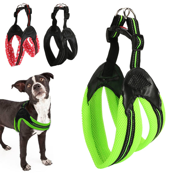 Reflective Mesh Padded Pet Dog Harness Chest Strap with Soft Padded Safety Lock Buckle
