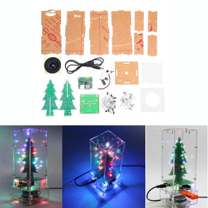 DIY Colorful Christmas Tree Bluetooth MP3 Electronic Production Kit Music Remote Control Audio