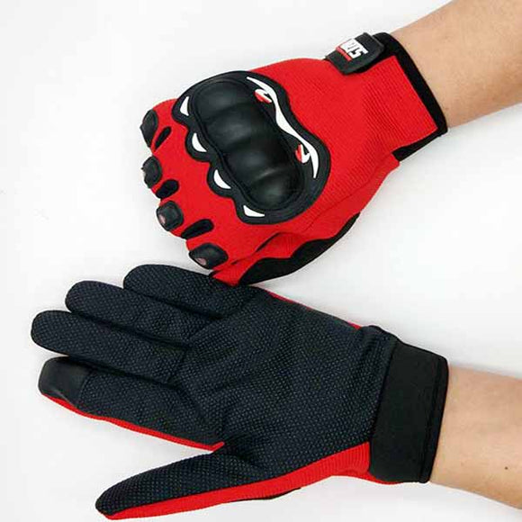 Outdoor Tactical Gloves Full Finger Glove Slip Resistant Gloves For Cycling Camping Hunting-Black Blue Red