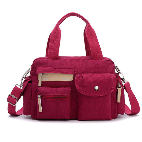 Women Waterproof Nylon Handbag Multi Pocket Crossboby Bag