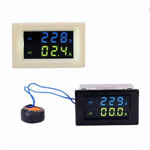 D85-2042A Double Display LCD Voltmeter Ammeter Digital Display Ac Voltage Meter Ac Current Meter AC80-500V AC0-100.0A