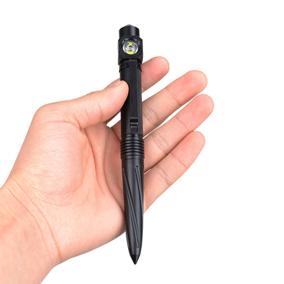 KALOAD EDC Tactical Pen Aluminum Alloy Attack Head 2 Modes 150 Lumens Flashlight Whistle Outdoor Emergency Safe Security Tool