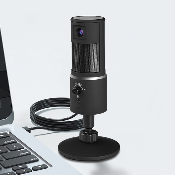 Bakeey Digital Video Microphone Condenser Recording Microphone with 1080P Camera Webcam Hifi Stereo bluetooth Microphone