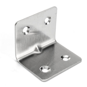 Stainless Steel Corner Brace Joint Right Angle Bracket 4 Holes