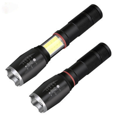 XANES 1005A  T6 + COB 1000Lumens 5Modes Front & Side Lights Zoomable Tactical LED Flashlight