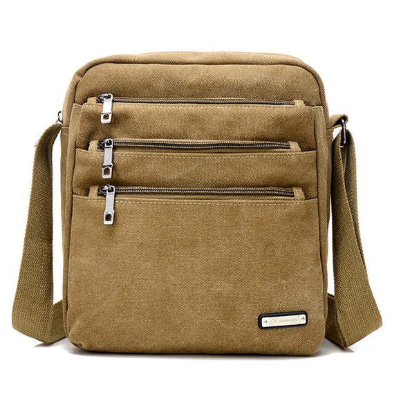 Men Canvas Outdoor Crossbody Bags Leisure Multi-Function Shoulder Bags