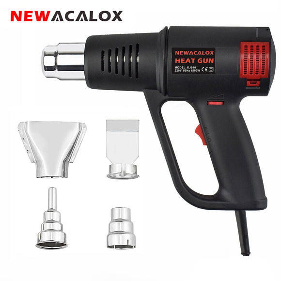 NEWACALOX 150W Hot Air Heat Machine Temperature Adjustable with 4pcs Nozzle