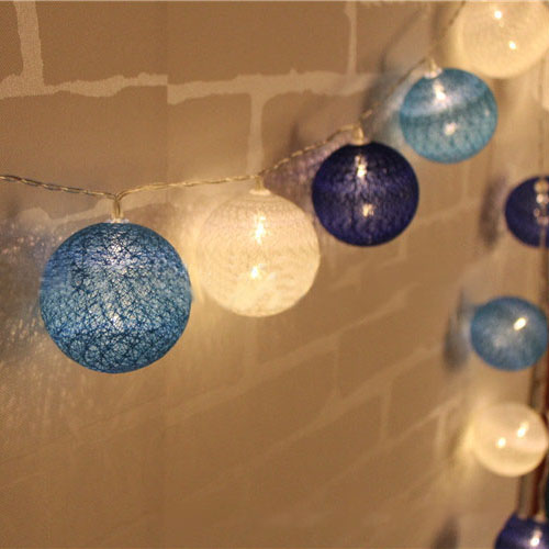 KCASA 3.3M 20 LED Cotton Ball String Lights LED Fairy Lights for Festival Christmas Halloween