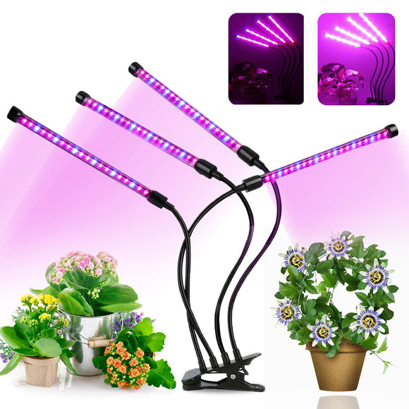 4 Heads 72 LED 36W Plant Growing Lamp Flower Grow Light for Indoor Hydroponics