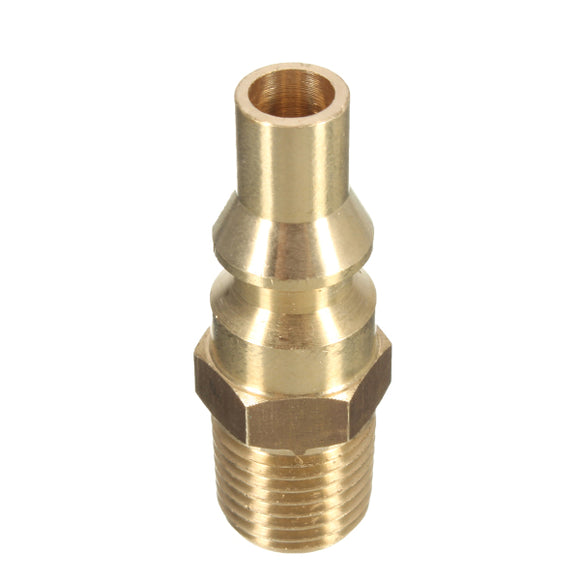Brass Male Quick Connect & NPT Propane LP Gas Cylinder Fitting Connector 1/4 inch 6mm