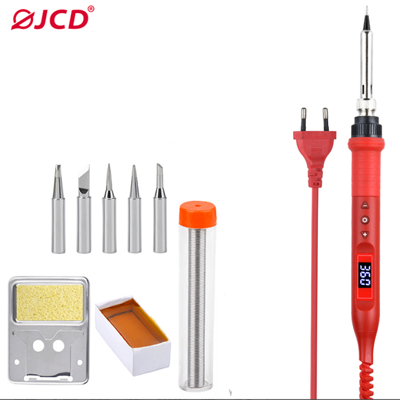 JCD 908U Electric Soldering Iron Tool Kit 100W 220V/110V LCD Lighting Soldeing Station Adjustable Temperature Digital Multimeter Repair Kit with Plier