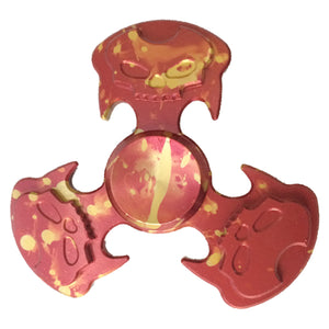 ECUBEE Hand Spinner Skull Head Camouflage Red Fidget Spinner Finger Focus Reduce Stress Gadget