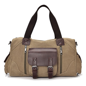 Men Multifunctional Hang Bag Canvas Messenger Casual Travel Crossboby Bag