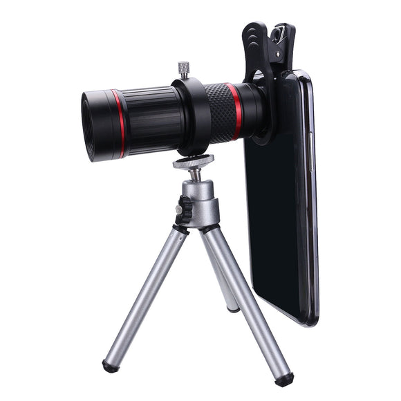 Bakeey 18X Telescope Zoom Camera Lens Phone Clip+Tripod for Smartphone