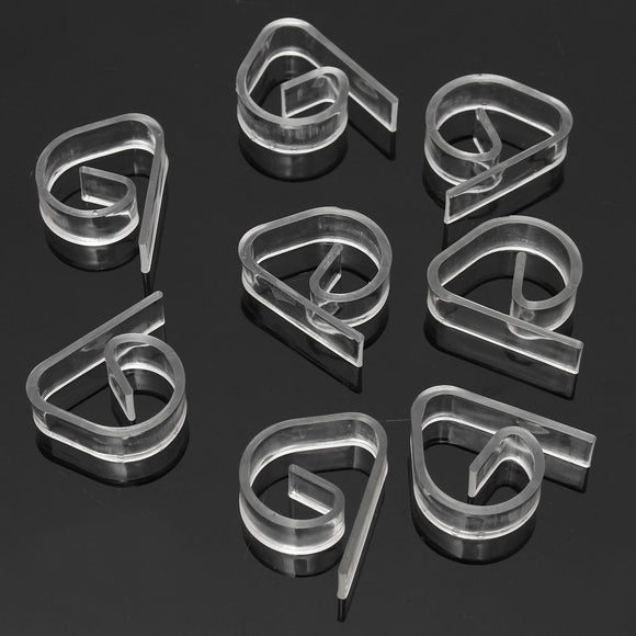 8pcs/lot Clear Plastic Transparent Tablecloth Cover Clips for Wedding Props Table Skirting Buckle