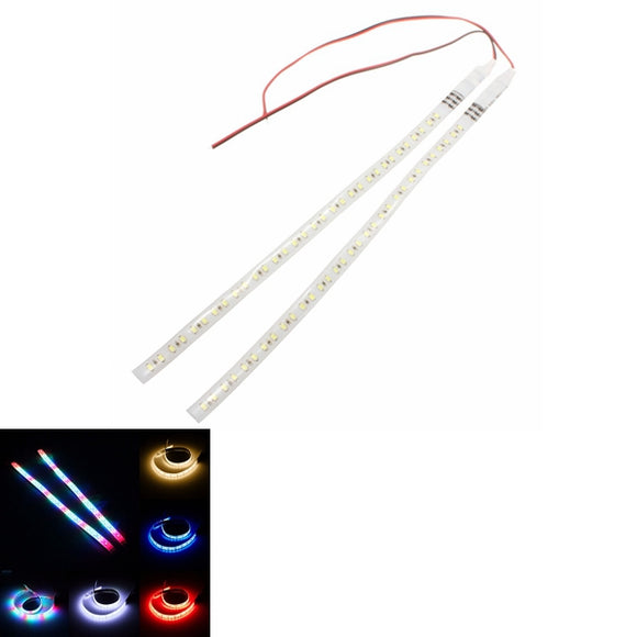 2PCS 30CM LED Flashing Strobe Scanner Neon Strip Light Knight Rider Lamp For Motorcycle Auto Car