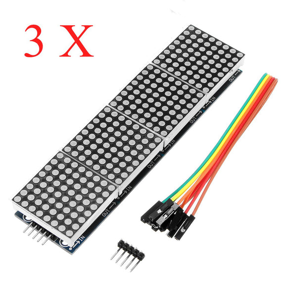 3Pcs MAX7219 Dot Matrix Module 4-in-1 Display Screen For Arduino