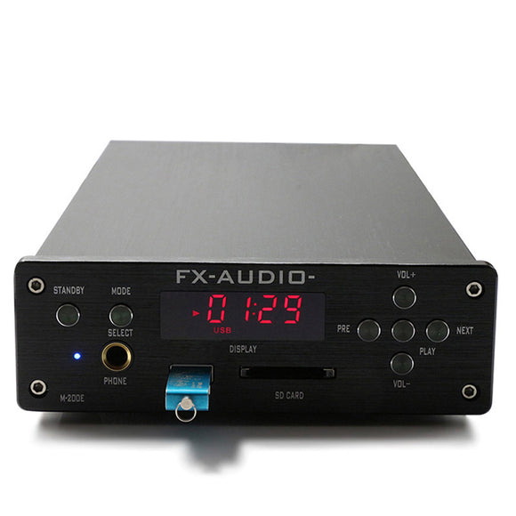 FX Audio M-200E Nondestructive bluetooth 4.0 Support USB SD Card Hifi MINI Power Amplifier Headphone
