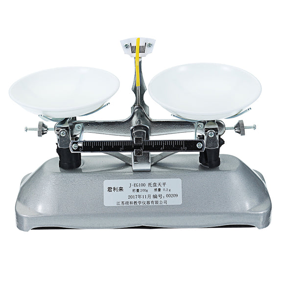 200g/0.2g Table Balance Scale Mechanical Scale with Weights School Physics Teaching Tool